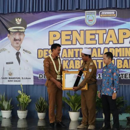 Penetapan Desa Anti Maladministrasi dari ombudsman provinsi kalimantan selatan